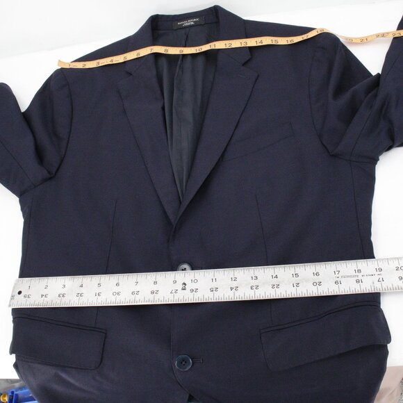 Banana Republic Reda Flexo Sport Coat Mens 42R Wool Blend Tailored Slim Fit navy - Picture 9 of 16